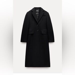 Zara Women's Black Manteco Wool Coat
